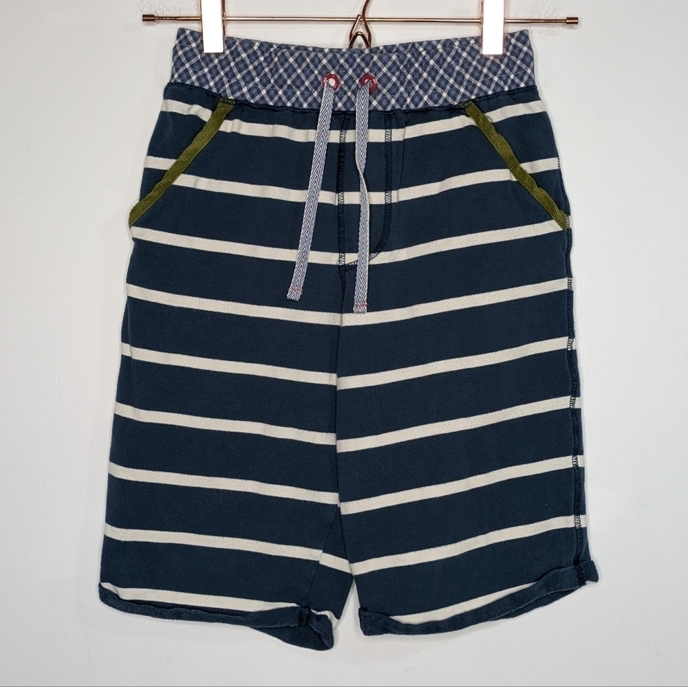 Matilda Jane x Joanna Gaines blue white striped cotton blend shorts 6